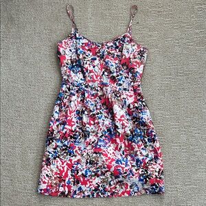 J. Crew Multicolor Floral Mini Dress